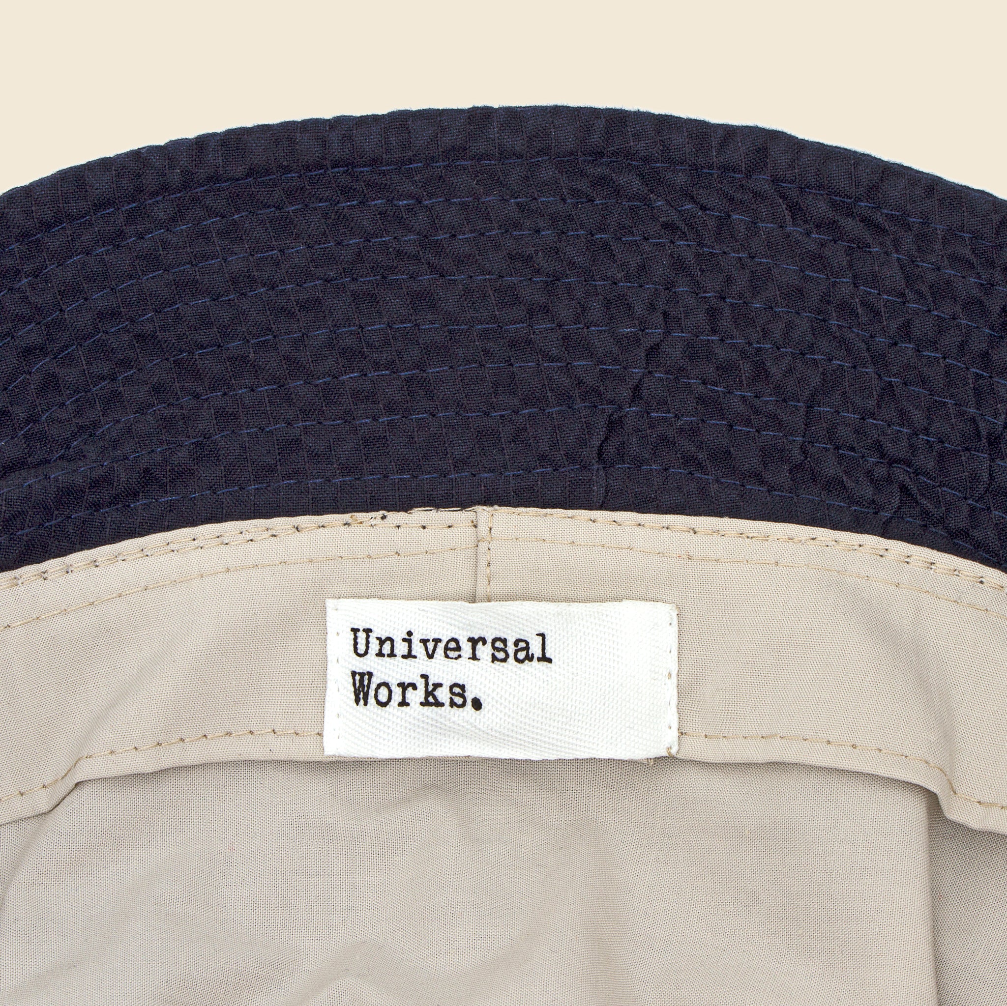 Merida Seersucker Bucket Hat - Navy - Universal Works - STAG Provisions - Accessories - Hats