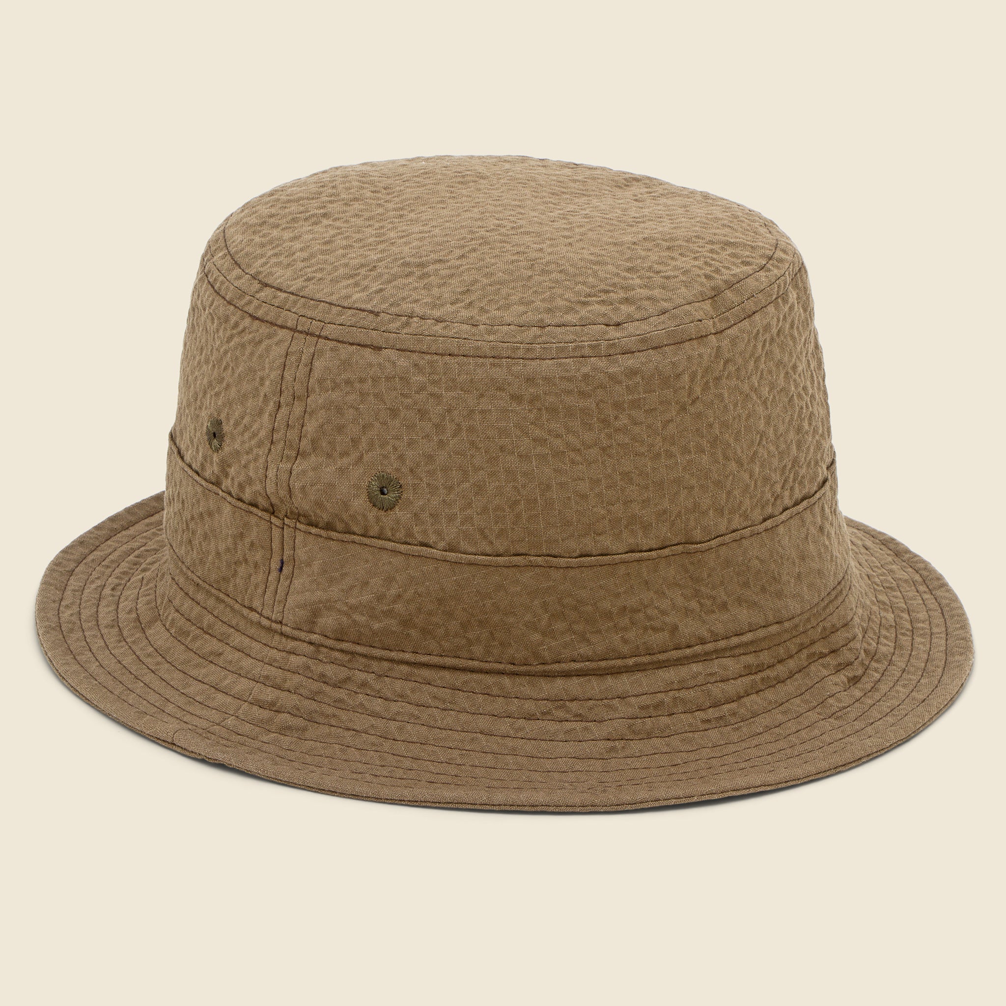 Merida Seersucker Bucket Hat - Olive - Universal Works - STAG Provisions - Accessories - Hats