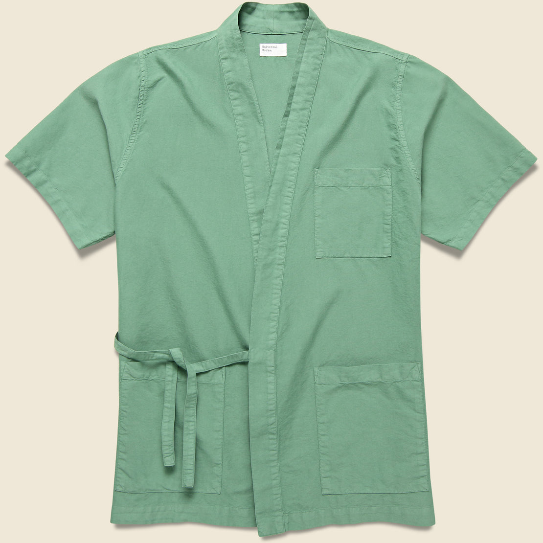Universal Works Short Sleeve Oxford Kyoto Shirt - Green