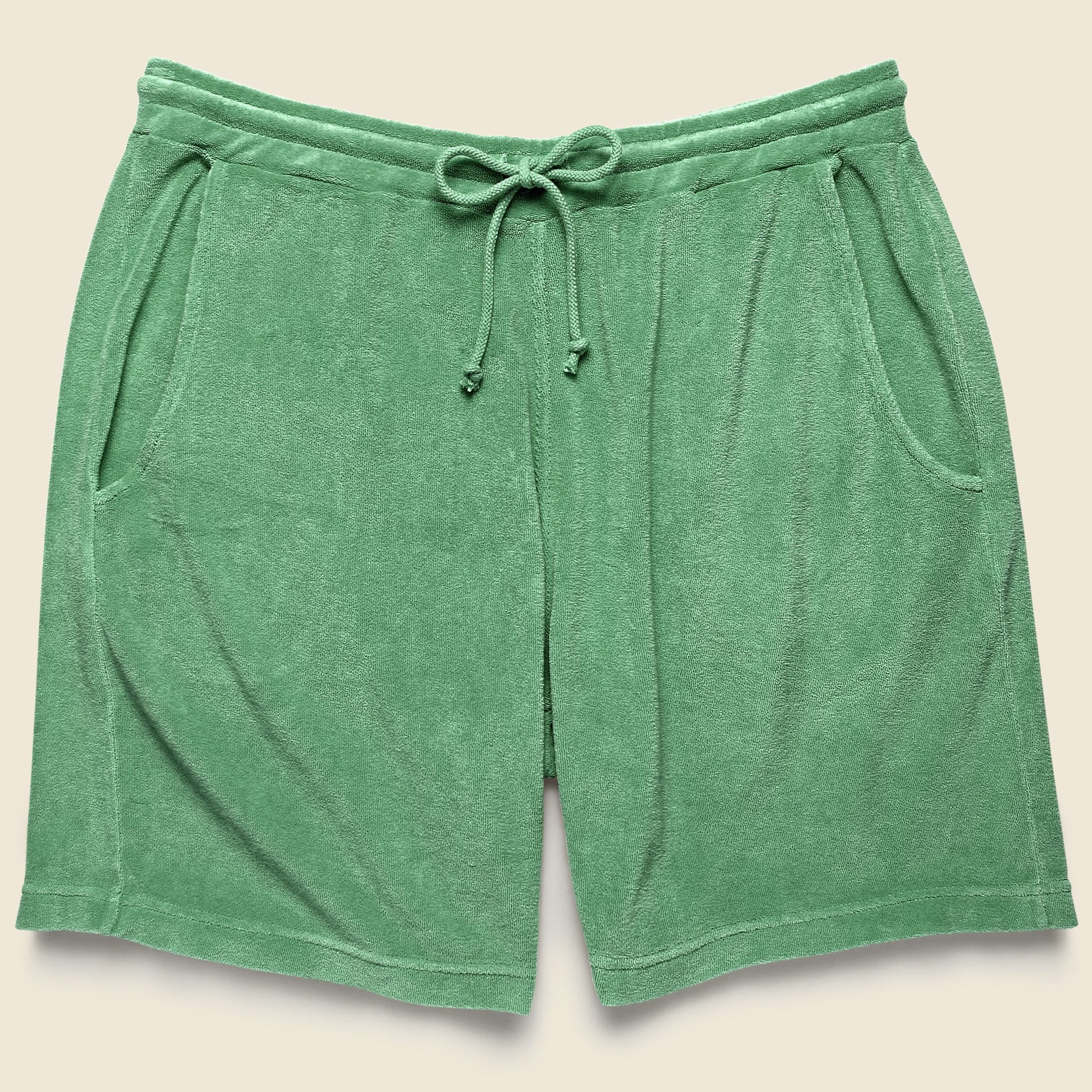Terry Fleece Beach Short - Green - Universal Works - STAG Provisions - Shorts - Lounge