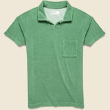 Terry Fleece Vacation Polo - Green - Universal Works - STAG Provisions - Tops - S/S Knit