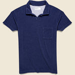 Terry Fleece Vacation Polo - Ink Blue - Universal Works - STAG Provisions - Tops - S/S Knit