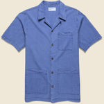 Seersucker Island Shirt - Indigo - Universal Works - STAG Provisions - Tops - S/S Woven - Seersucker