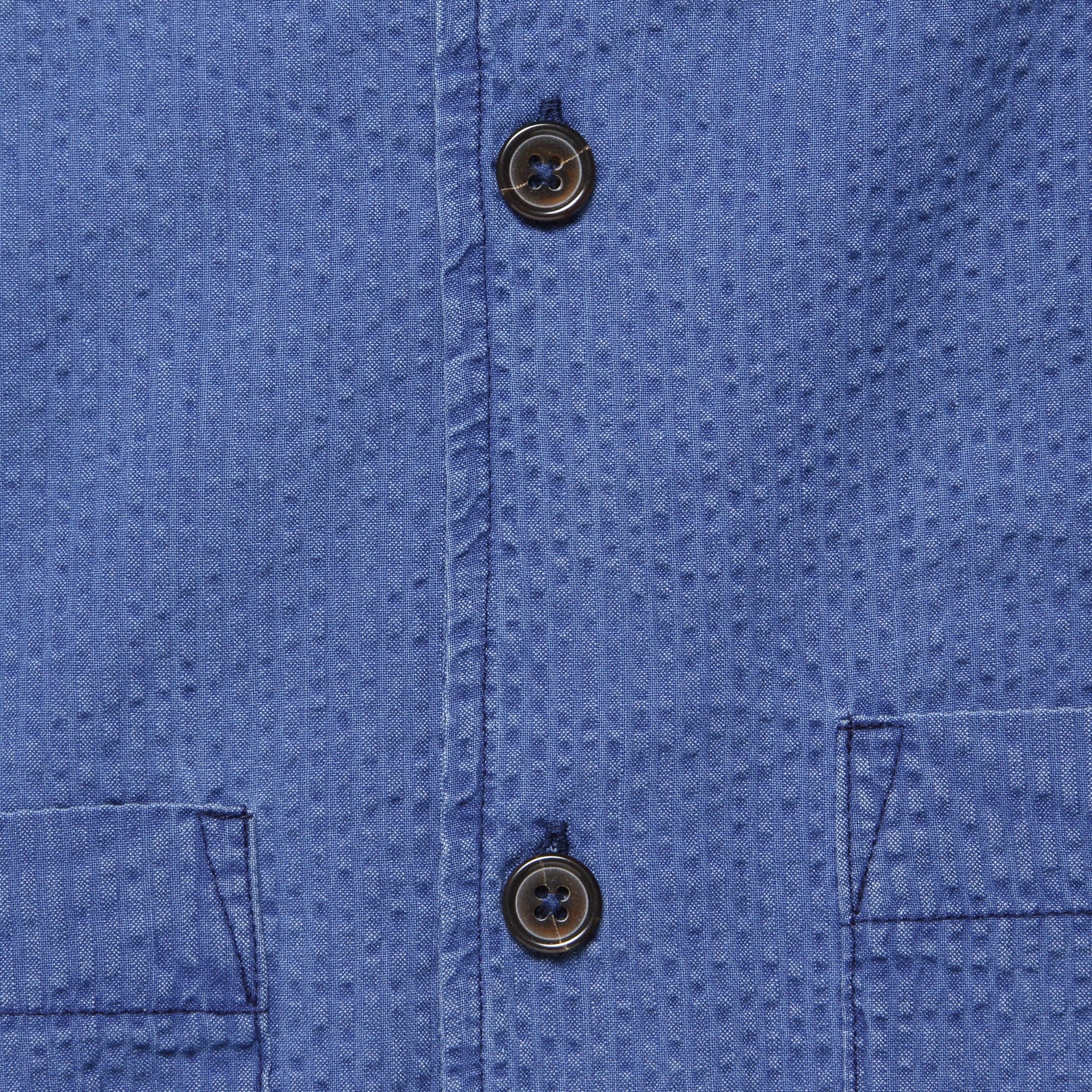 Seersucker Island Shirt - Indigo - Universal Works - STAG Provisions - Tops - S/S Woven - Seersucker