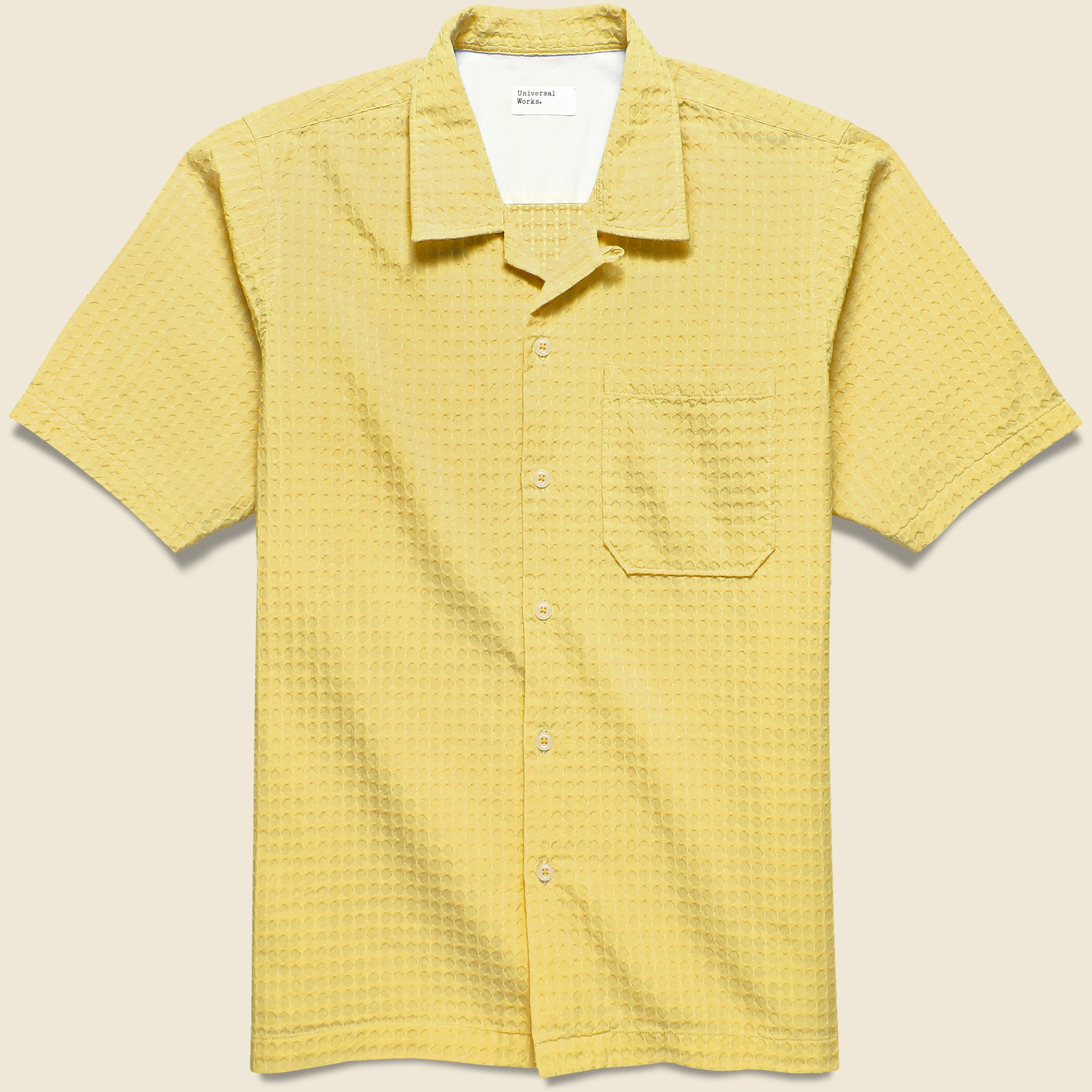 Delos Cotton Camp Shirt - Yellow - Universal Works - STAG Provisions - Tops - S/S Woven - Solid