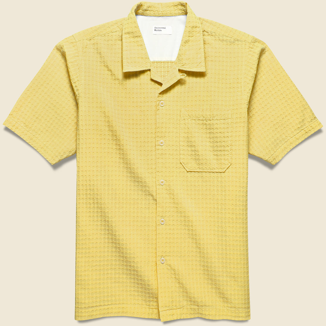 Universal Works Delos Cotton Camp Shirt - Yellow