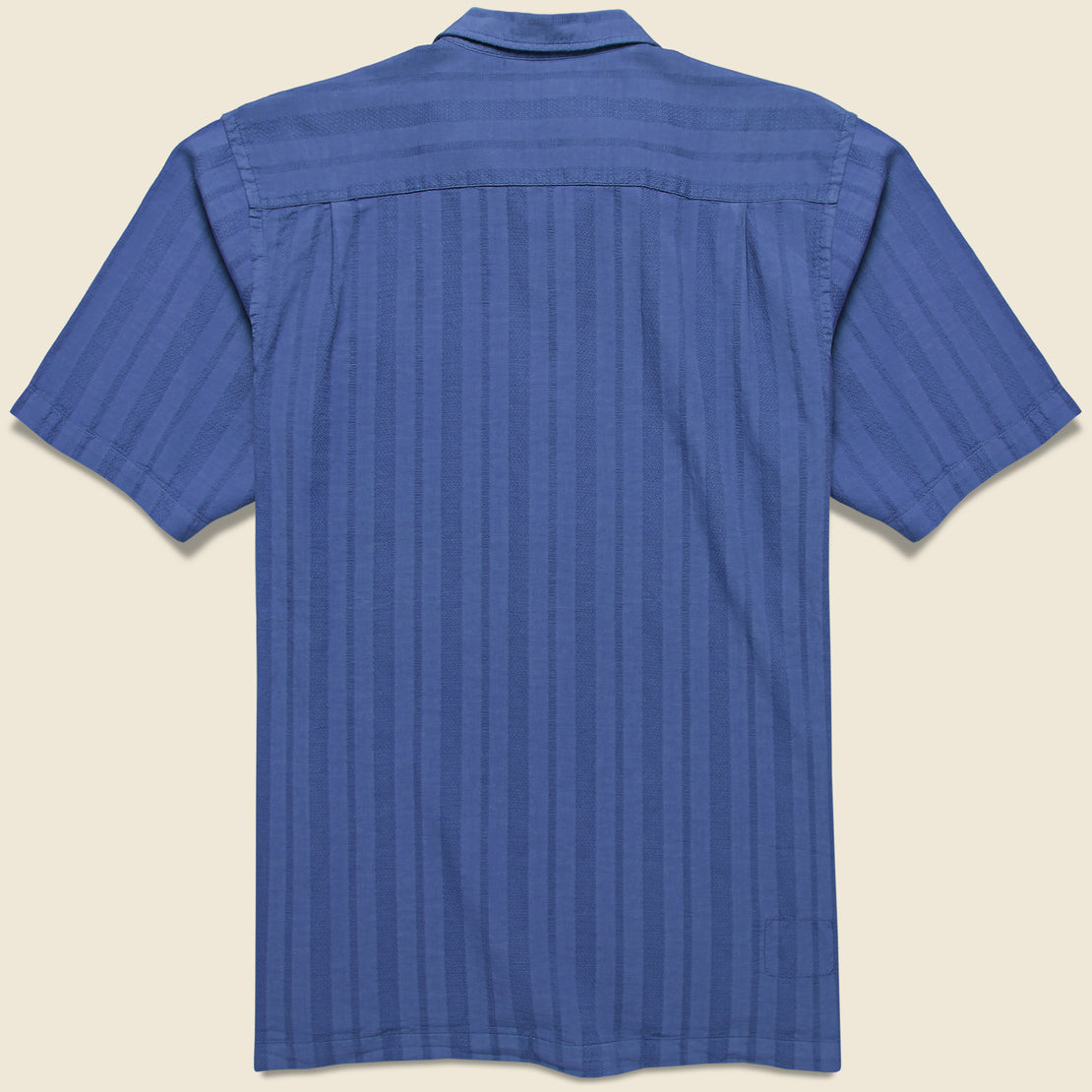 Flag Self Stripe Camp Shirt - Blue - Universal Works - STAG Provisions - Tops - S/S Woven - Solid