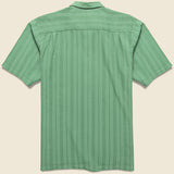 Flag Self Stripe Camp Shirt - Green - Universal Works - STAG Provisions - Tops - S/S Woven - Solid