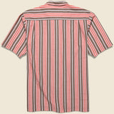 Nassau Stripe Camp Shirt - Red/Brown - Universal Works - STAG Provisions - Tops - S/S Woven - Stripe