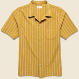 Maui Stripe Camp Shirt - Mustard - Universal Works - STAG Provisions - Tops - S/S Woven - Stripe