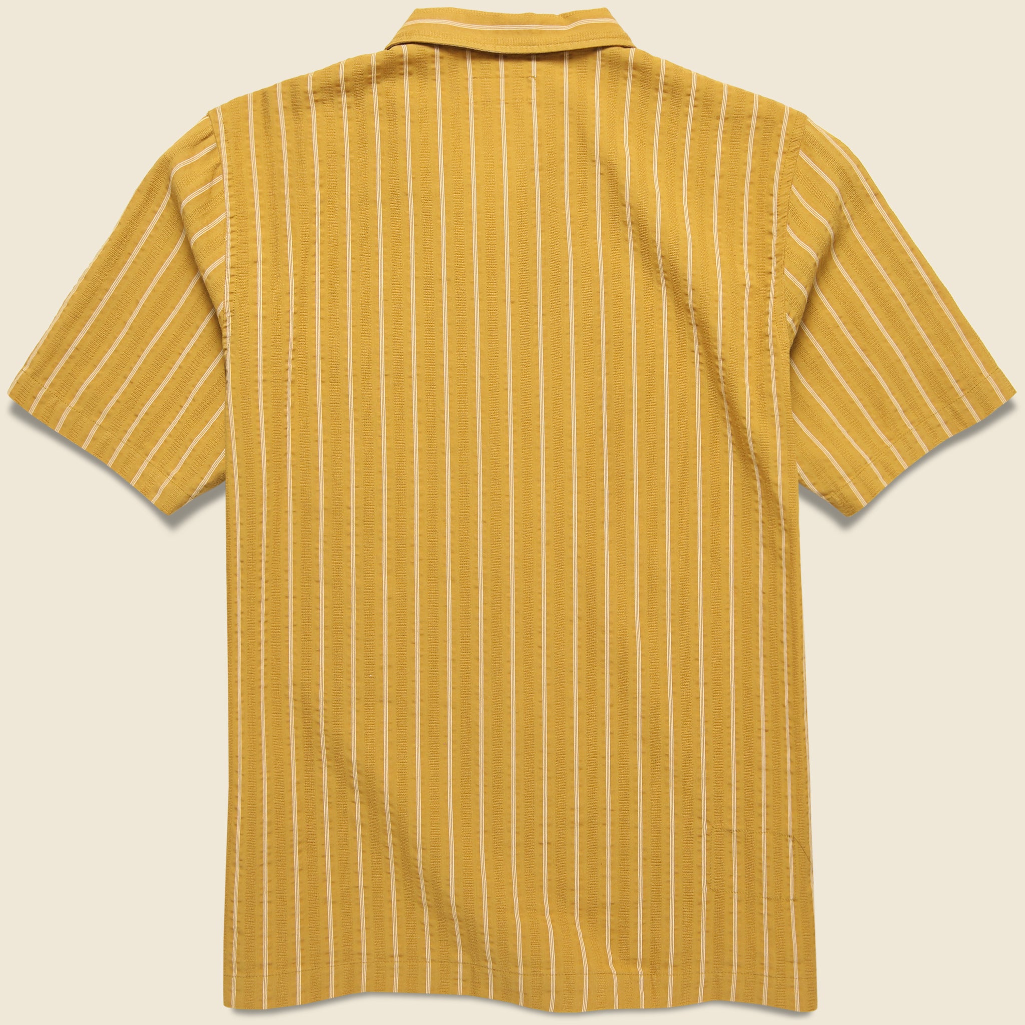 Maui Stripe Camp Shirt - Mustard - Universal Works - STAG Provisions - Tops - S/S Woven - Stripe