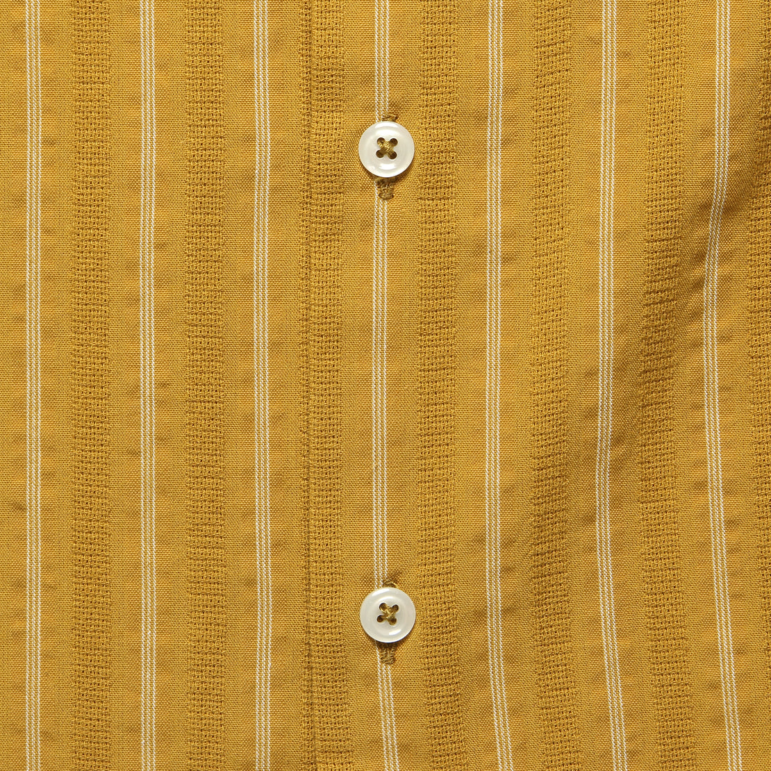 Maui Stripe Camp Shirt - Mustard - Universal Works - STAG Provisions - Tops - S/S Woven - Stripe