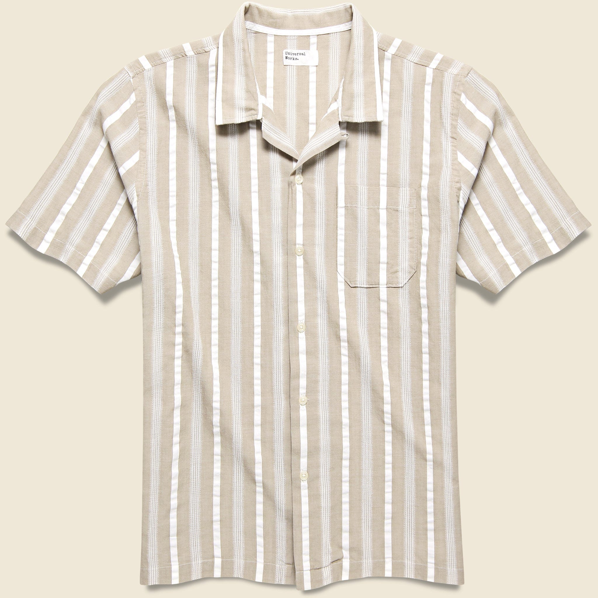 Togo Stripe Road Shirt - Sand - Universal Works - STAG Provisions - Tops - S/S Woven - Stripe