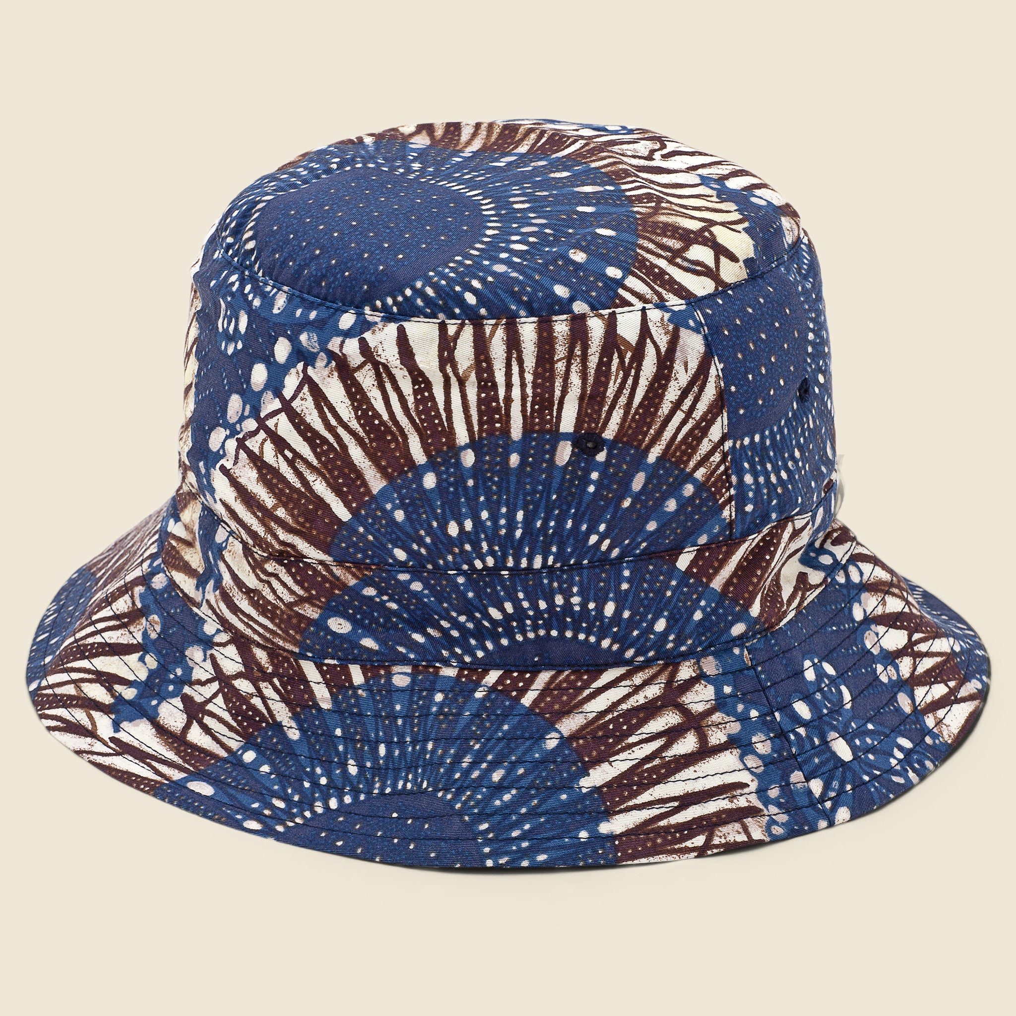 Hokkoh Print Bucket Hat - Navy - Universal Works - STAG Provisions - Accessories - Hats