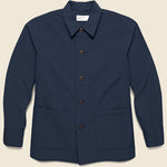 Seersucker Travail Shirt - Navy - Universal Works - STAG Provisions - Outerwear - Shirt Jacket