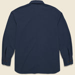 Seersucker Travail Shirt - Navy - Universal Works - STAG Provisions - Outerwear - Shirt Jacket
