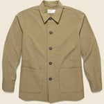 Seersucker Travail Shirt - Olive - Universal Works - STAG Provisions - Outerwear - Shirt Jacket