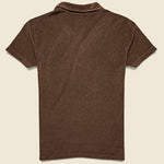 Terry Fleece Vacation Polo - Brown - Universal Works - STAG Provisions - Tops - S/S Knit