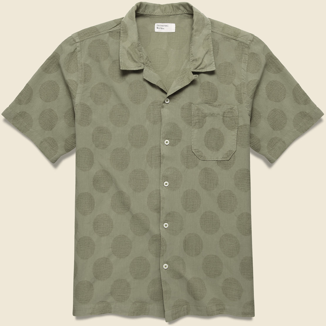 Universal Works Dot Print Road Shirt - Olive