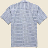 Porto Cotton Camp Shirt - White/Blue - Universal Works - STAG Provisions - Tops - S/S Woven - Other Pattern
