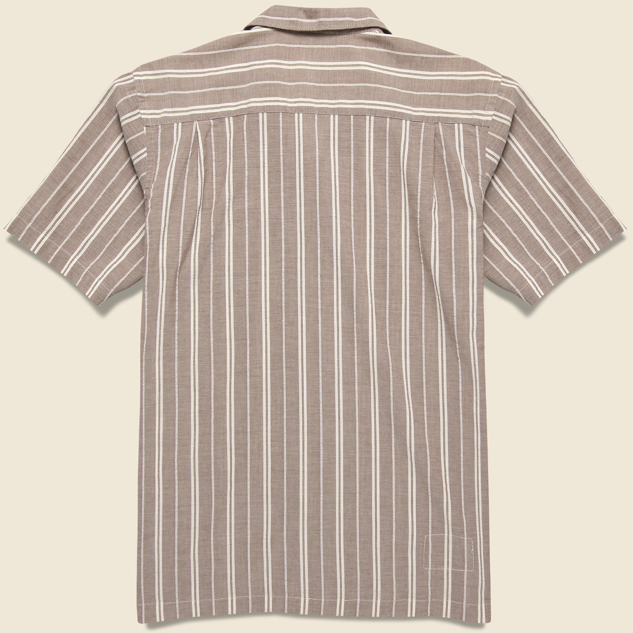 Nisi Cotton Camp Shirt - Brown - Universal Works - STAG Provisions - Tops - S/S Woven - Stripe