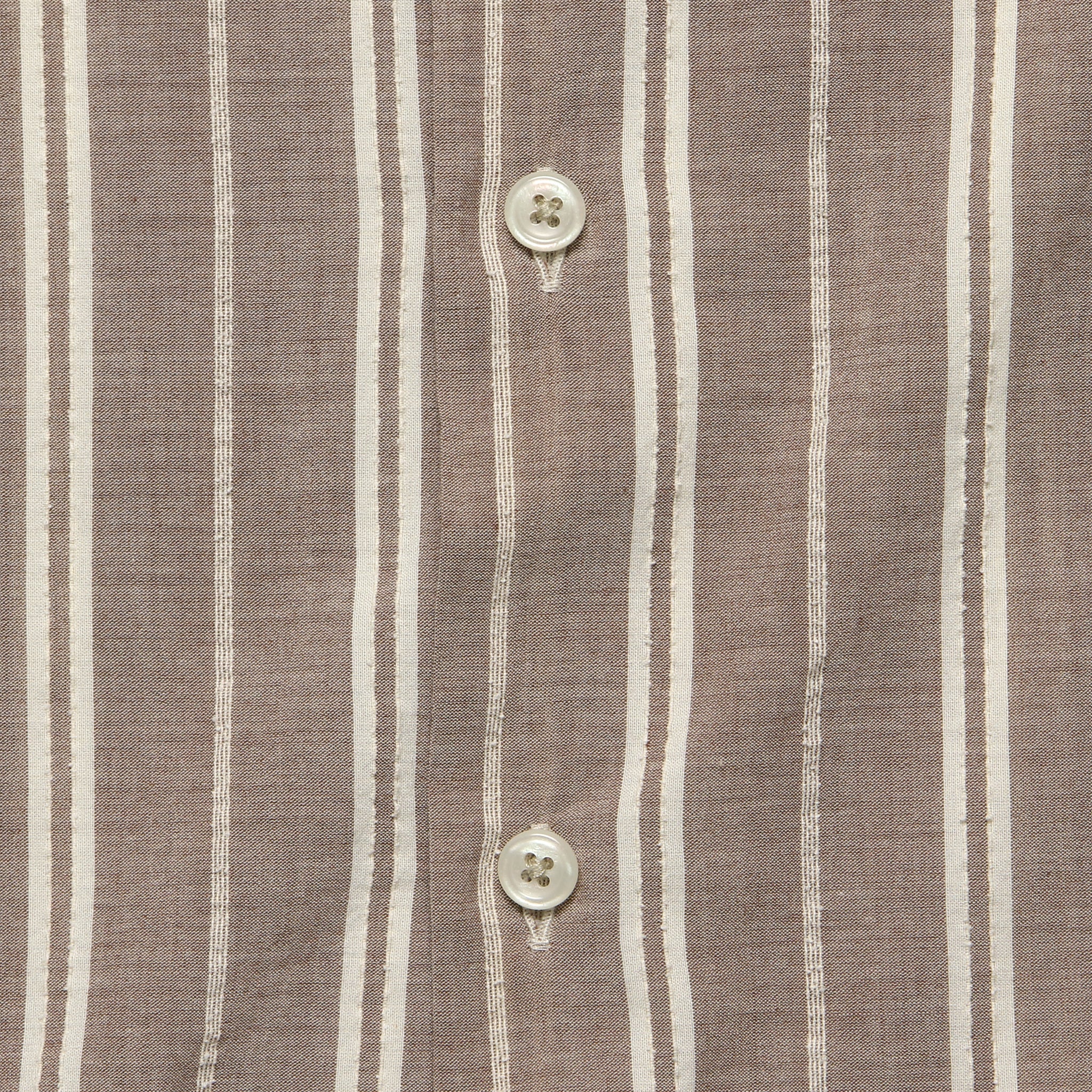 Nisi Cotton Camp Shirt - Brown - Universal Works - STAG Provisions - Tops - S/S Woven - Stripe
