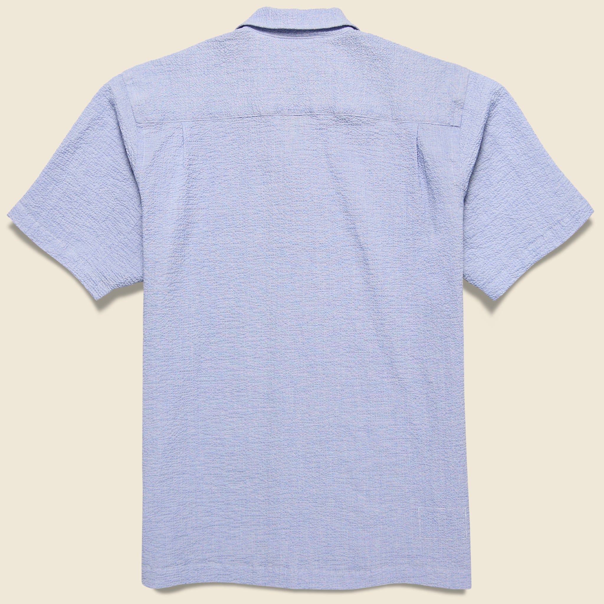 Seersucker Camp Shirt - Sky - Universal Works - STAG Provisions - Tops - S/S Woven - Seersucker