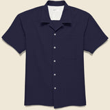 Seersucker Camp Shirt - Navy - Universal Works - STAG Provisions - Tops - S/S Woven - Seersucker