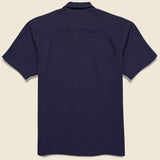 Seersucker Camp Shirt - Navy - Universal Works - STAG Provisions - Tops - S/S Woven - Seersucker