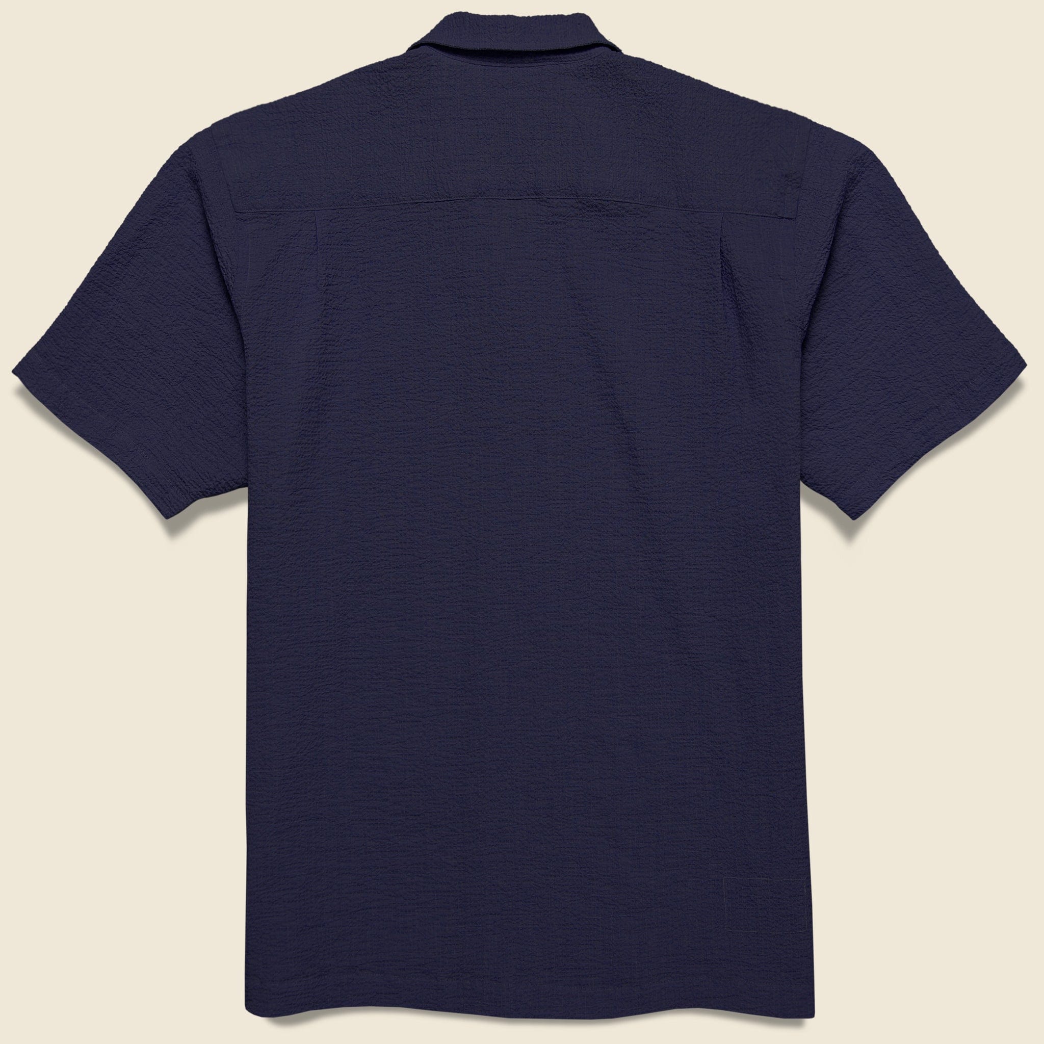 Seersucker Camp Shirt - Navy - Universal Works - STAG Provisions - Tops - S/S Woven - Seersucker
