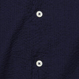 Seersucker Camp Shirt - Navy - Universal Works - STAG Provisions - Tops - S/S Woven - Seersucker