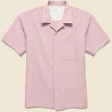 Seersucker Camp Shirt - Pink - Universal Works - STAG Provisions - Tops - S/S Woven - Seersucker