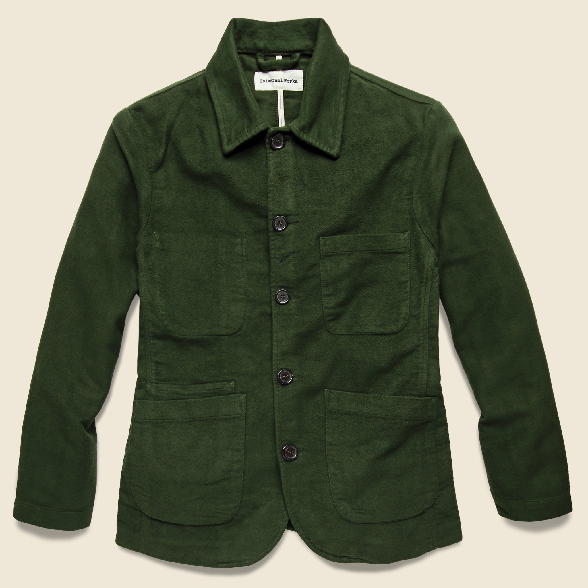 Bakers Jacket - Olive Moleskin - Universal Works - STAG Provisions - Outerwear - Coat / Jacket