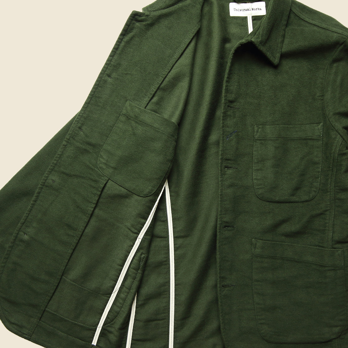 Bakers Jacket - Olive Moleskin - Universal Works - STAG Provisions - Outerwear - Coat / Jacket