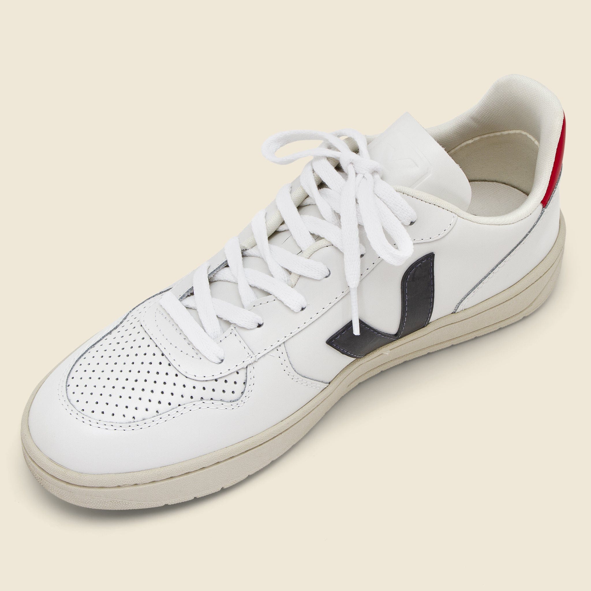 
                          V-10 Leather Sneaker - Extra White/Nautico - Veja - STAG Provisions - Shoes - Athletic
                        