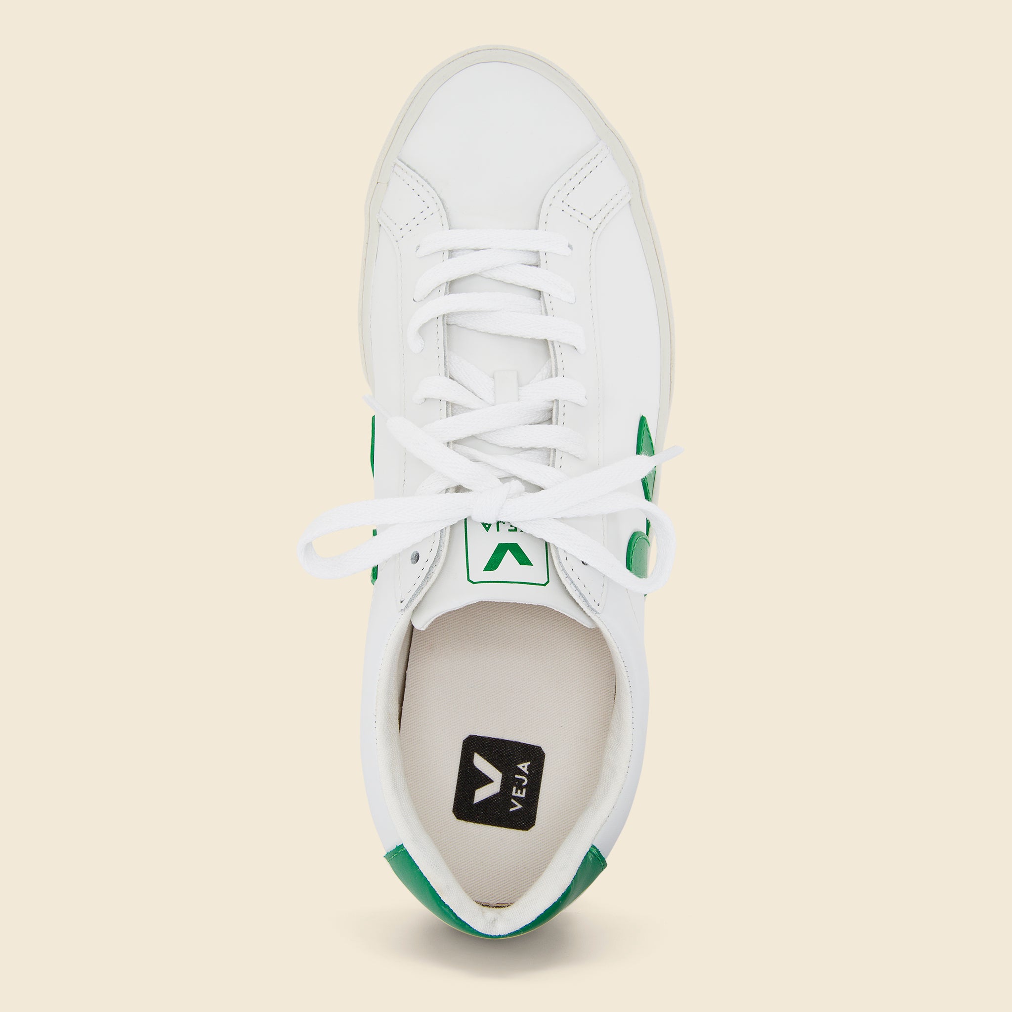Esplar Leather Sneaker - White Emeraude - Veja - STAG Provisions - Shoes - Athletic