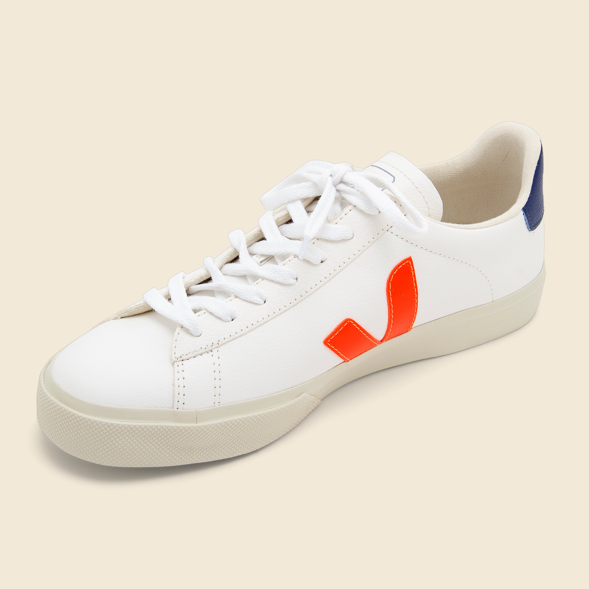 
                          Campo ChromeFree Leather Sneaker - Extra White/Orange/Cobalt - Veja - STAG Provisions - Shoes - Athletic
                        