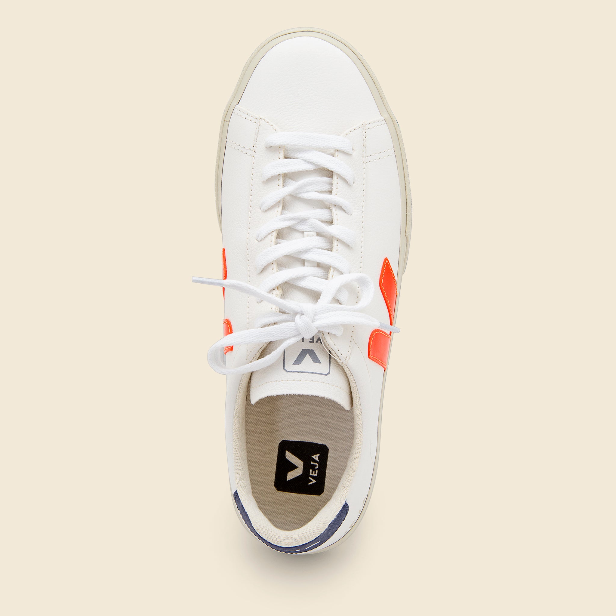 
                          Campo ChromeFree Leather Sneaker - Extra White/Orange/Cobalt - Veja - STAG Provisions - Shoes - Athletic
                        