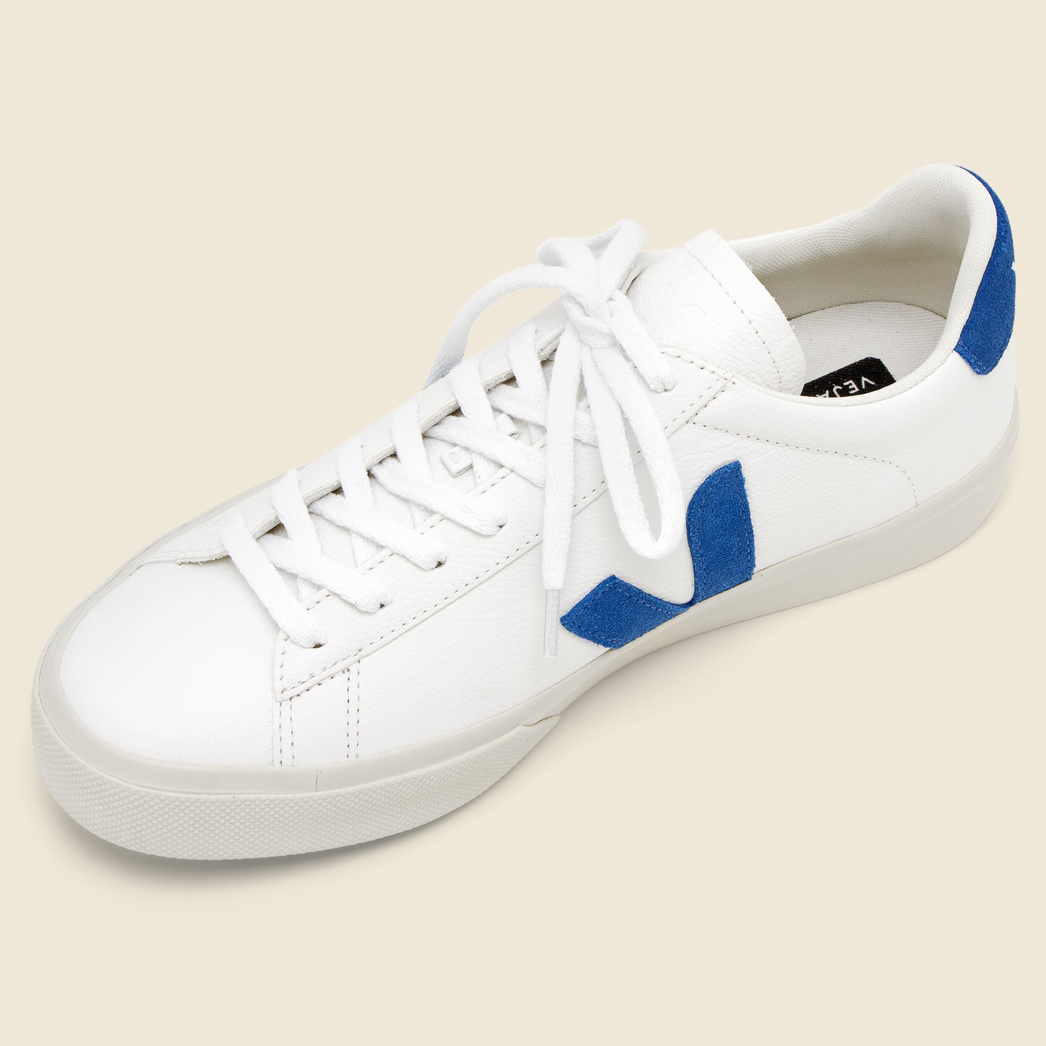 
                          Campo ChromeFree Leather Sneaker - Extra White/Swedish Blue - Veja - STAG Provisions - Shoes - Athletic
                        