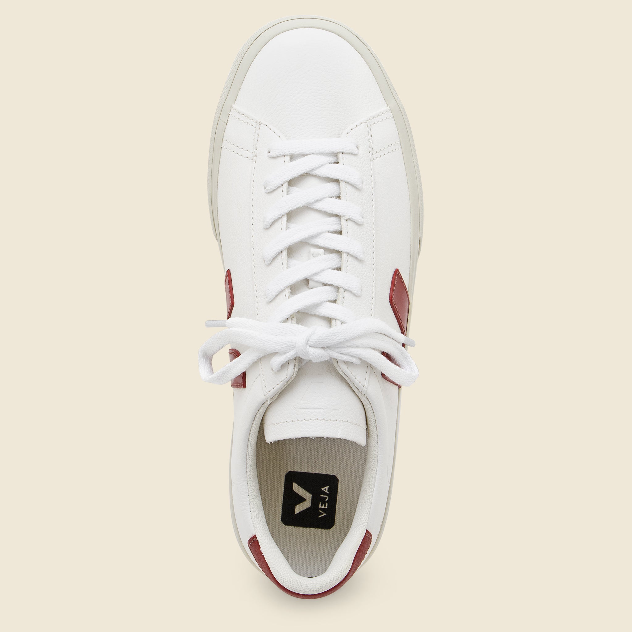 
                          Campo ChromeFree Leather Sneaker - Extra White/Rouille - Veja - STAG Provisions - Shoes - Athletic
                        