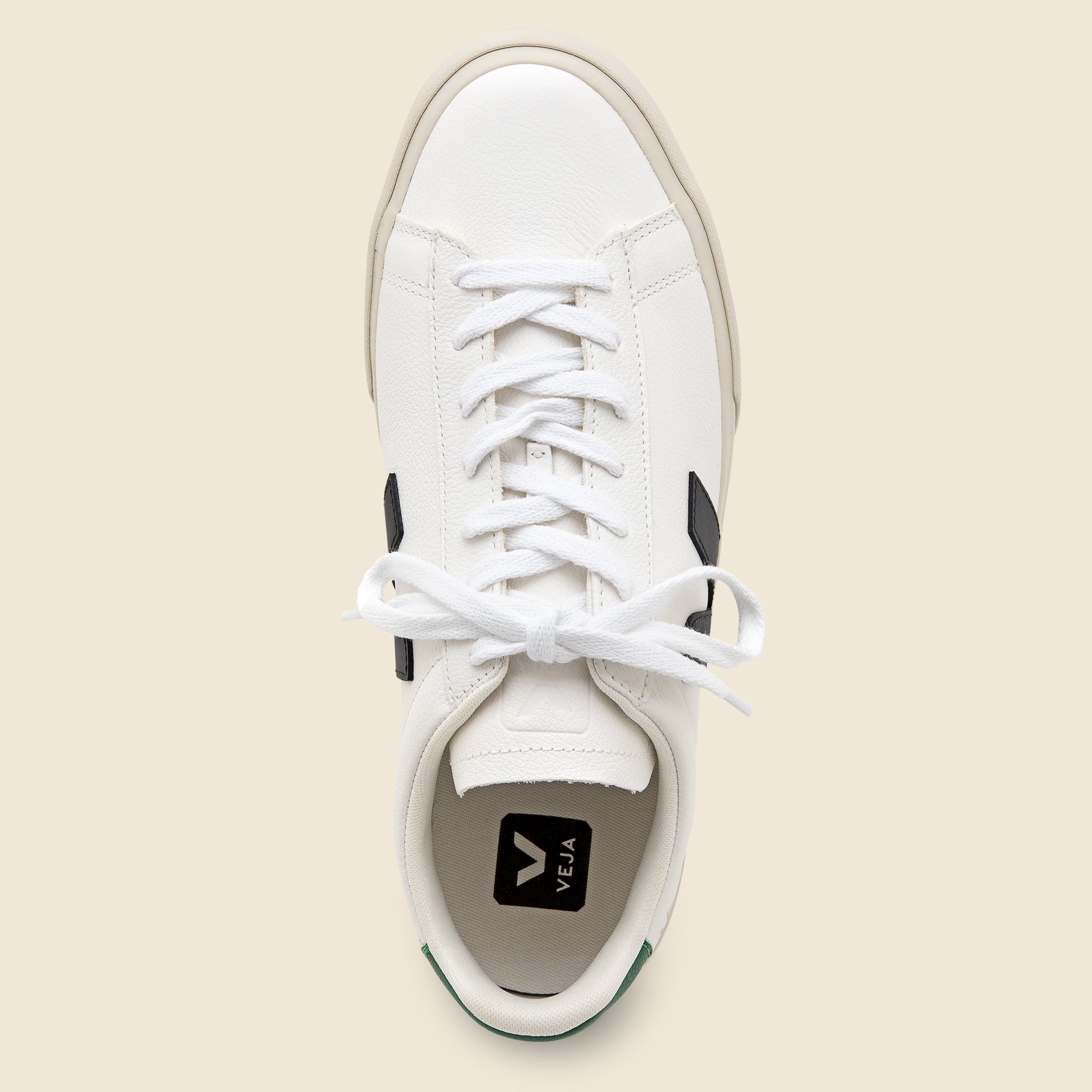 
                          Campo Leather Sneaker - Extra White/Emaraude/Black - Veja - STAG Provisions - Shoes - Athletic
                        