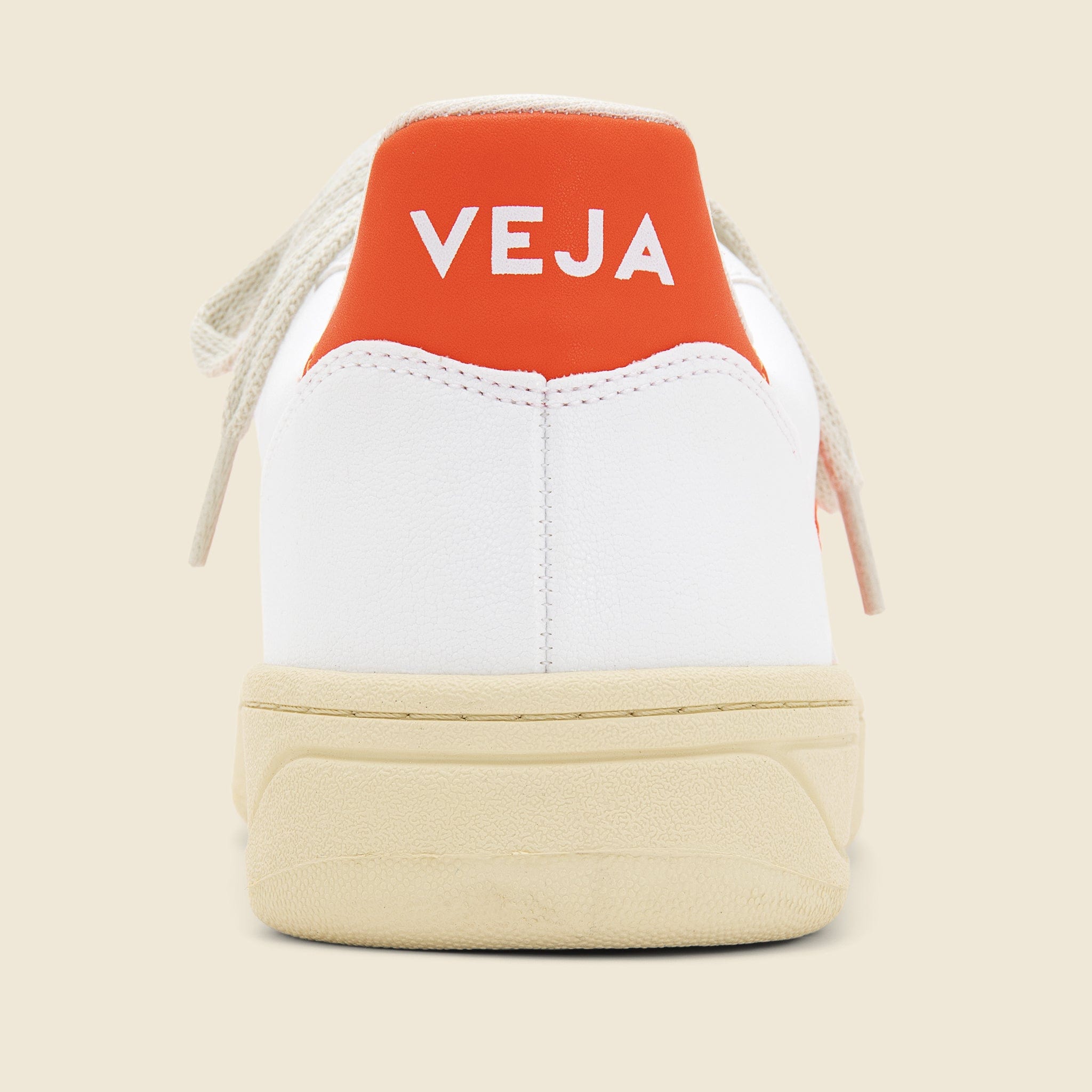 
                          V-10 Leather Sneaker - White/Orange Fluo - Veja - STAG Provisions - Shoes - Athletic
                        