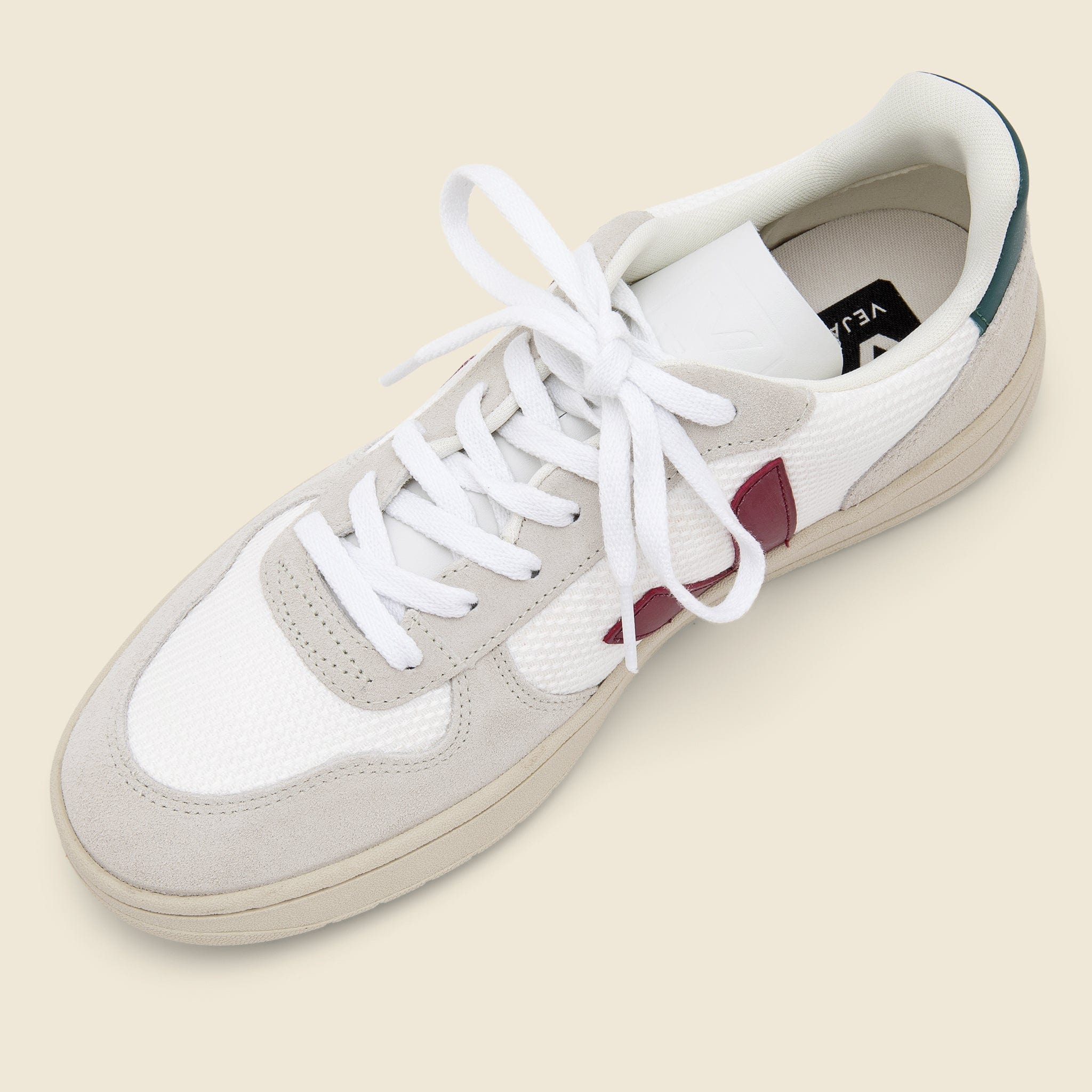 V-10 B-Mesh Sneaker - White/Marsala/Brittany - Veja - STAG Provisions - Shoes - Athletic