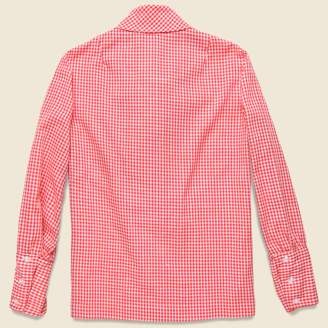 Tie-Neck Western Shirt - Red/White Check - Vintage - STAG Provisions - W - One & Done - Apparel