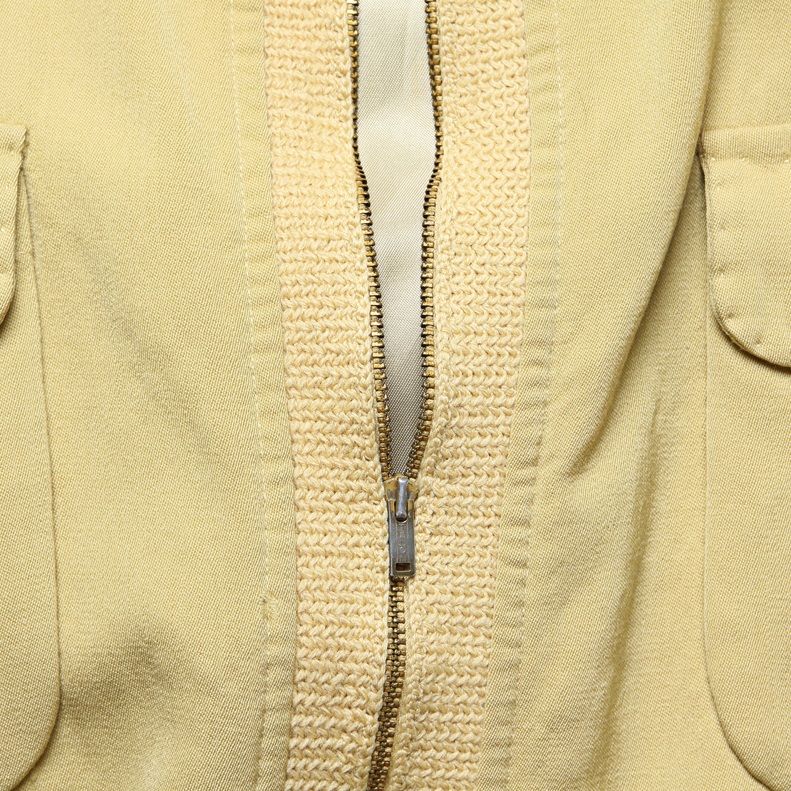 Sam Solomon Silk/Wool Bomber - Pale Yellow - Vintage - STAG Provisions - W - One & Done - Apparel