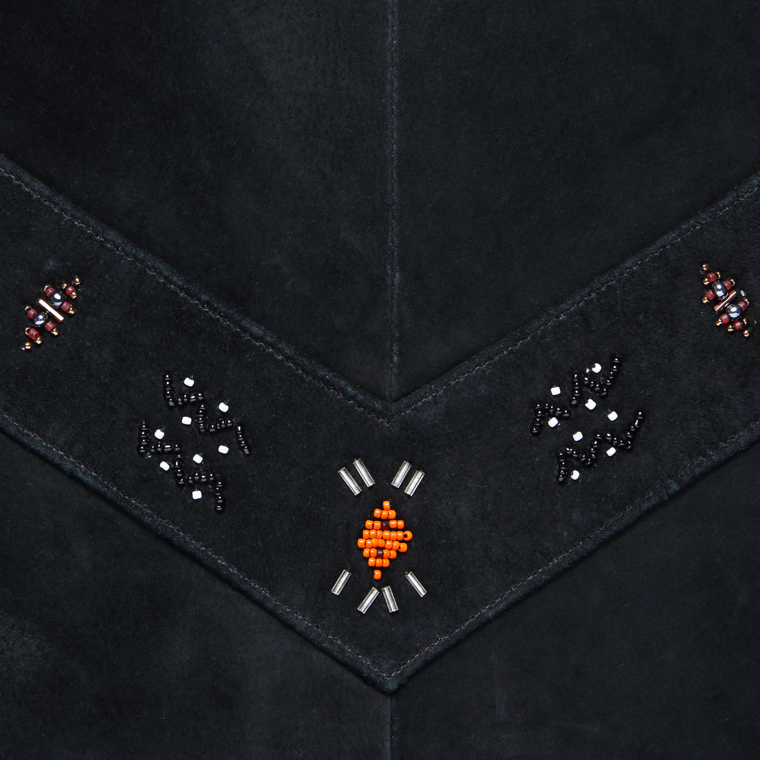 Frontier Bead & Concho Suede Jacket - Black - Vintage - STAG Provisions - W - One & Done - Apparel