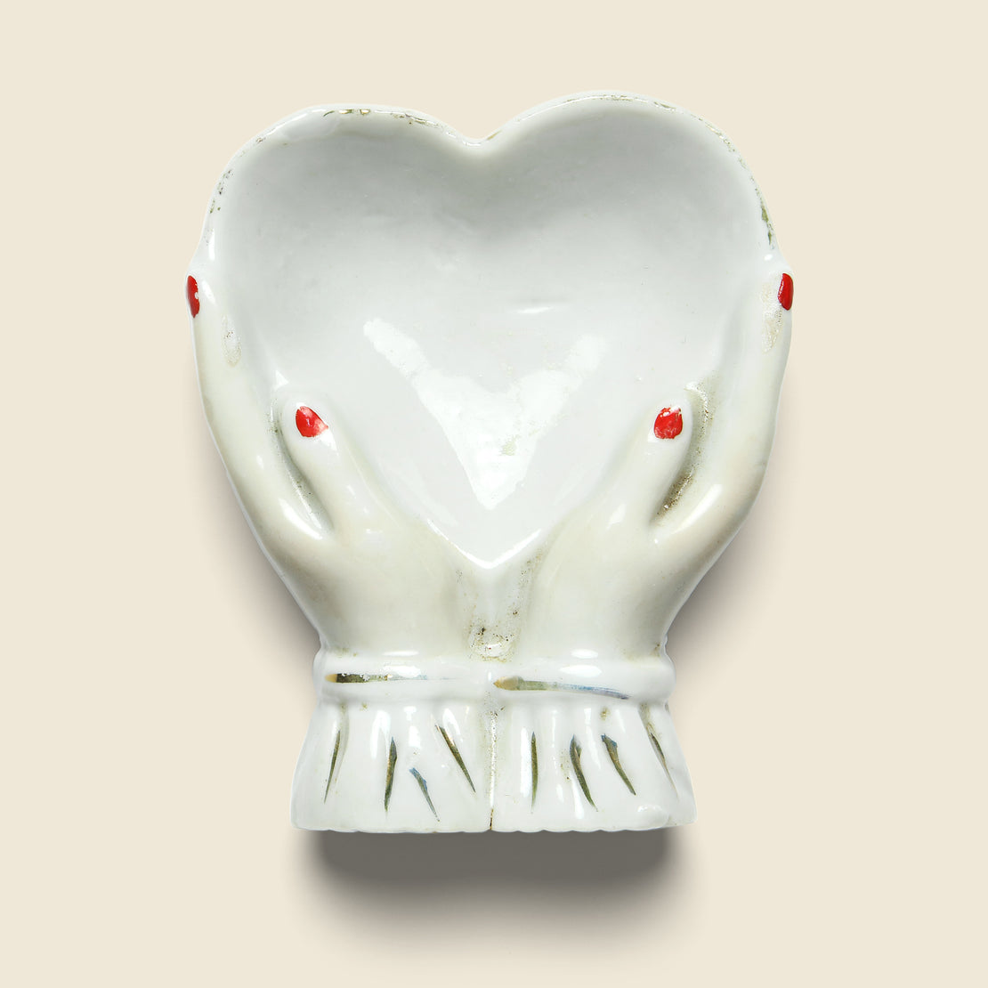 Vintage Heart in Hands Dish - Porcelain
