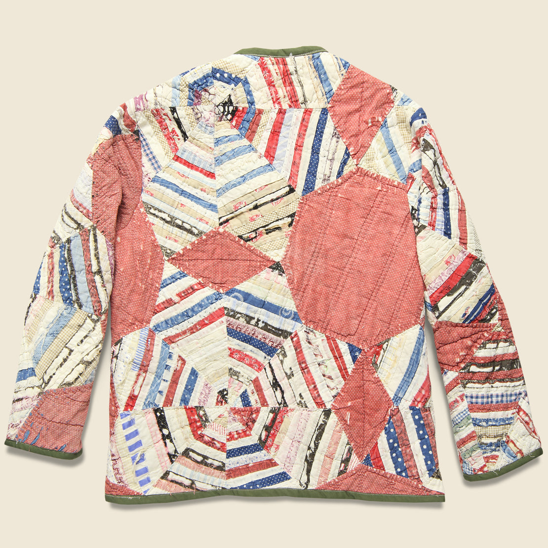 Scofield Spiderweb Quilt Kimono - Red/Multi - Vintage - STAG Provisions - W - One & Done - Apparel