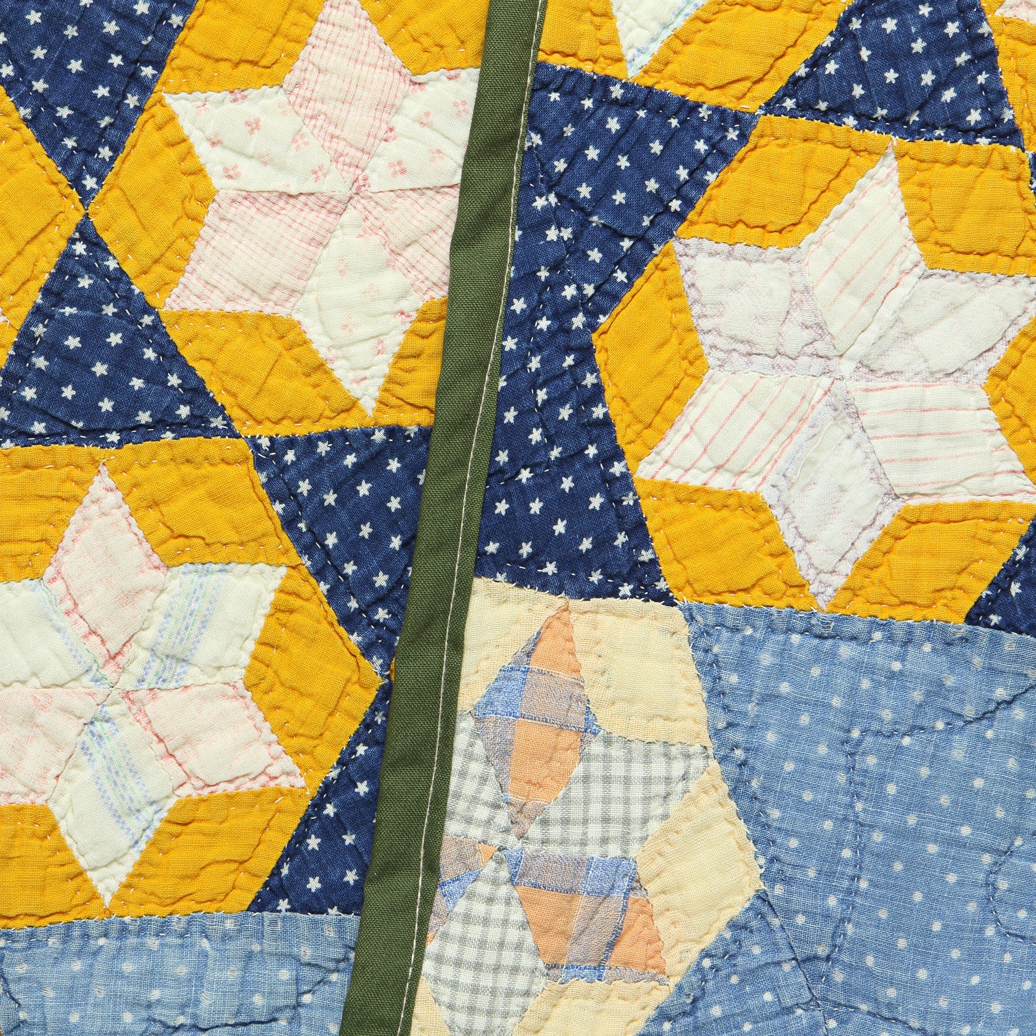 
                          Scofield Hexagon Star Quilt Kimono - Navy/Yellow/Red - Vintage - STAG Provisions - W - One &amp; Done - Apparel
                        