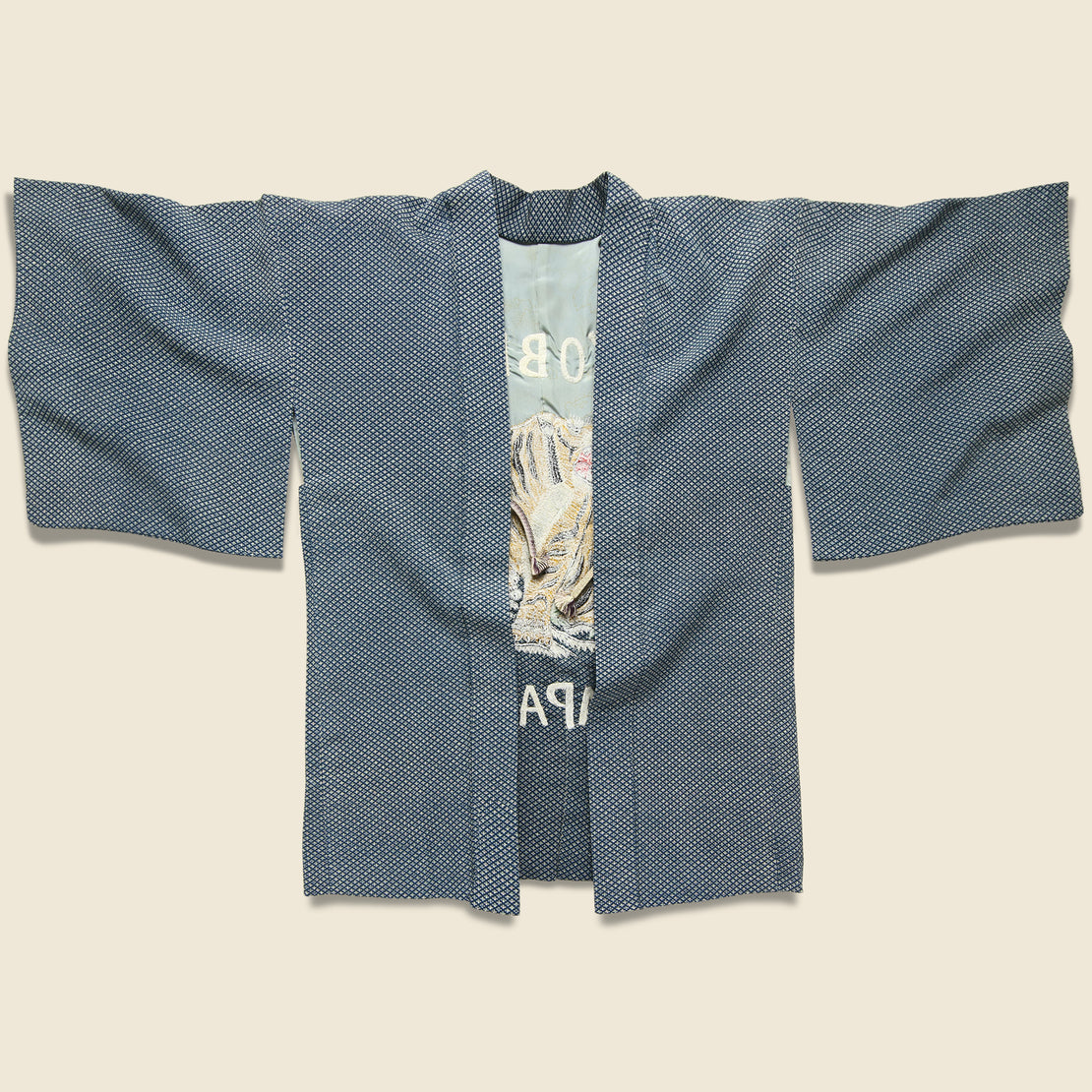 Embroidered Silk Kimono - Tiger Kobe - Vintage - STAG Provisions - W - One & Done - Apparel